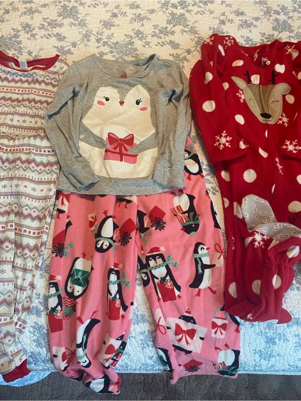 Toddler Girl Holiday Christmas Winter Pajama 4T Bundle